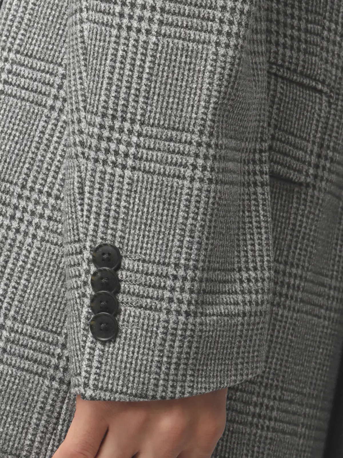 伸びるスーツ~Jersey~/ダブルブレスト/ウォッシャブル/6つボタン/グレンチェック/TR28 グレー 体型(DROP):スリム 8DROP(YA体),身長:160cm