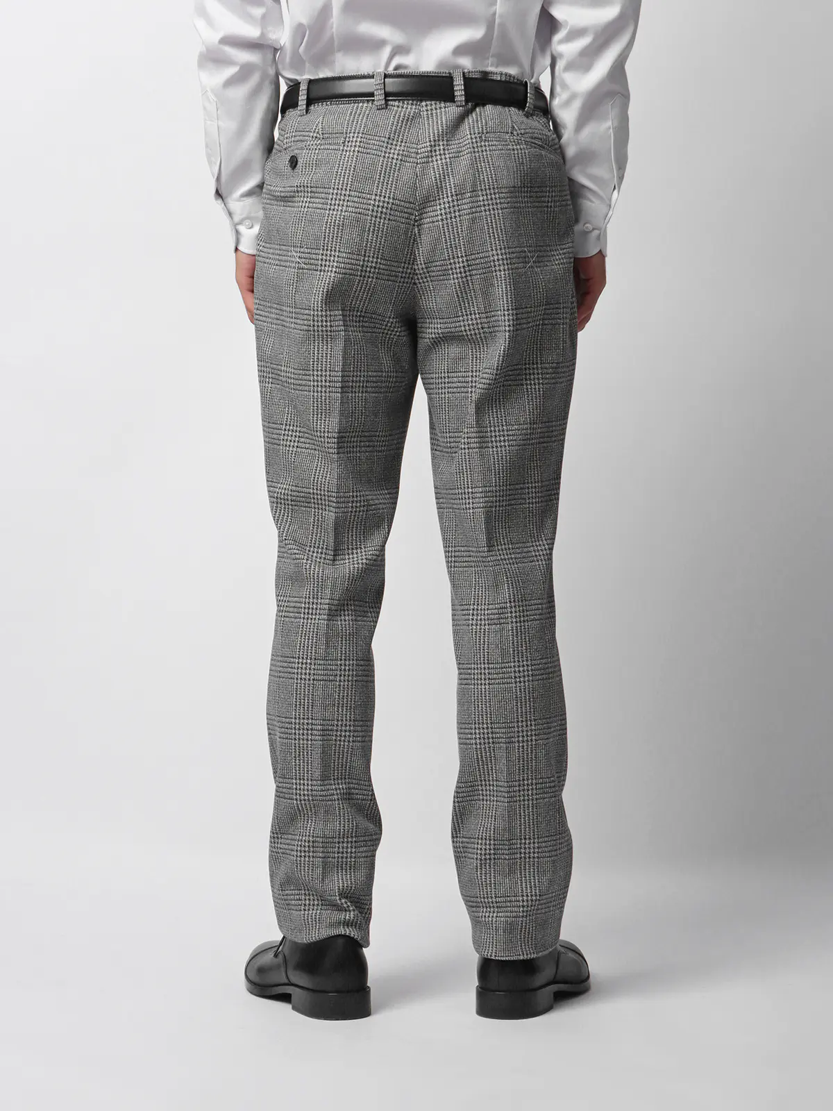 伸びるスーツ~Jersey~/ダブルブレスト/ウォッシャブル/6つボタン/グレンチェック/TR28 グレー 体型(DROP):スリム 8DROP(YA体),身長:160cm