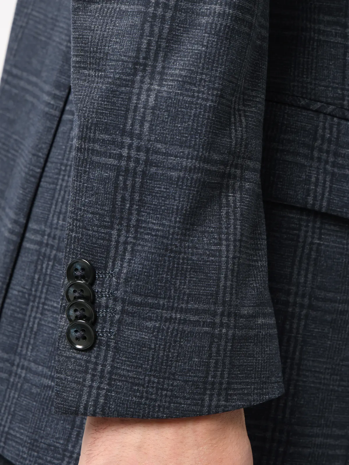 伸びるスーツ~Jersey~/ダブルブレスト/ウォッシャブル/ストレッチ/6つボタン/オーバーチェック/TR28 ブルー 体型(DROP):スリム 8DROP(YA体),身長:160cm