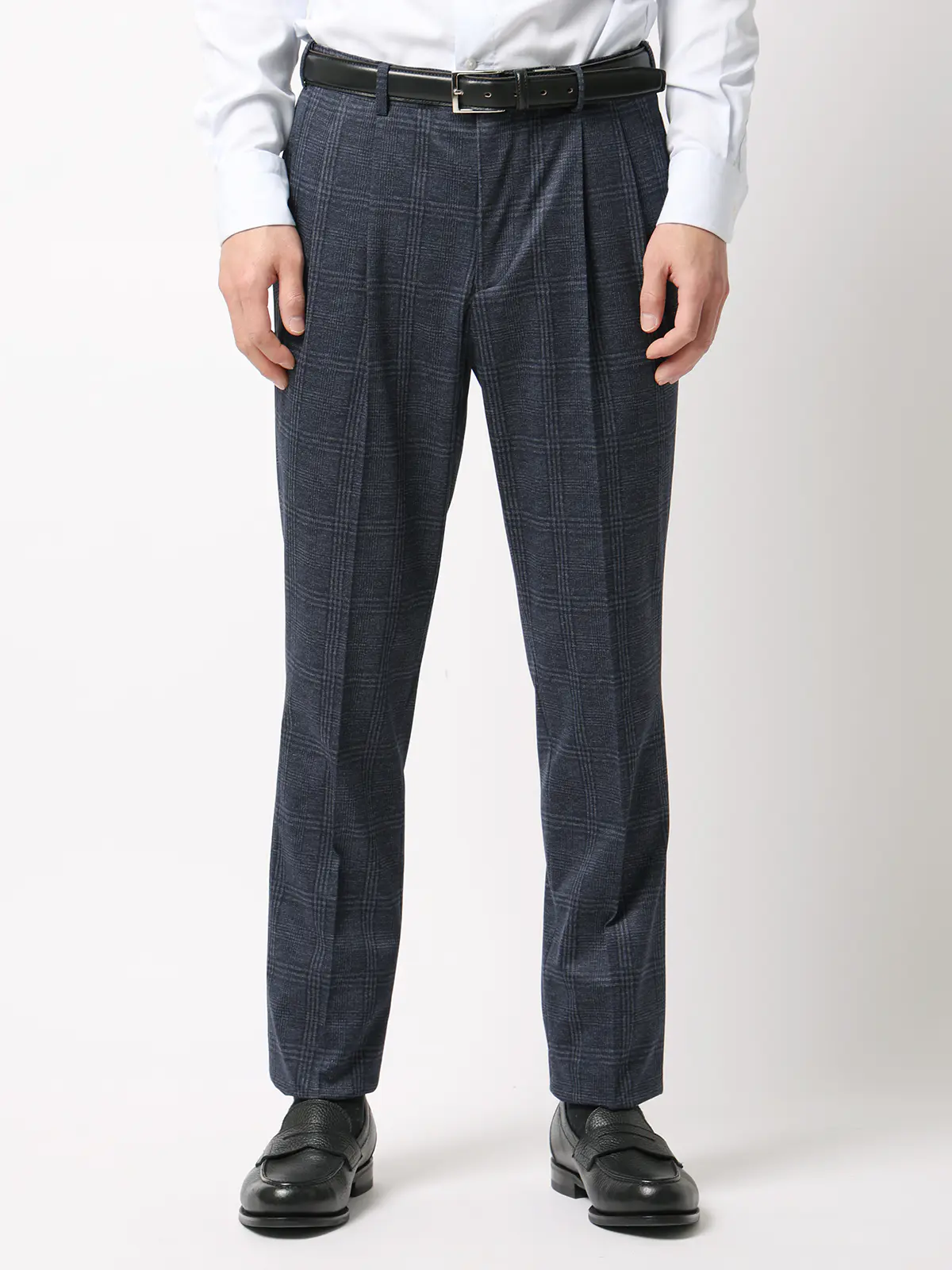 伸びるスーツ~Jersey~/ダブルブレスト/ウォッシャブル/ストレッチ/6つボタン/オーバーチェック/TR28 ブルー 体型(DROP):スリム 8DROP(YA体),身長:160cm