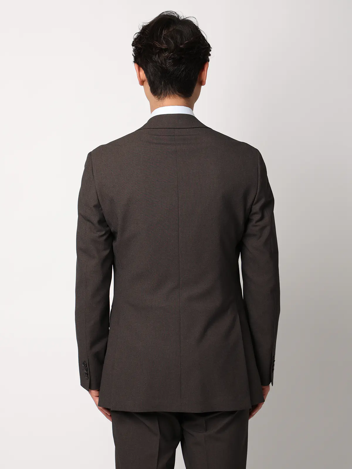 "超"伸びる最高スーツ／ウォッシャブル／ストレッチ／2つボタン／シャークスキン／CH25 ブラウン 体型（DROP):スリム　8DROP(YA体),身長:160cm