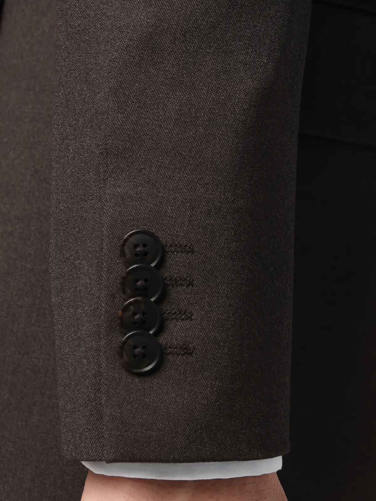 "超"伸びる最高スーツ／ウォッシャブル／ストレッチ／2つボタン／シャークスキン／CH25 ブラウン 体型（DROP):スリム　8DROP(YA体),身長:160cm