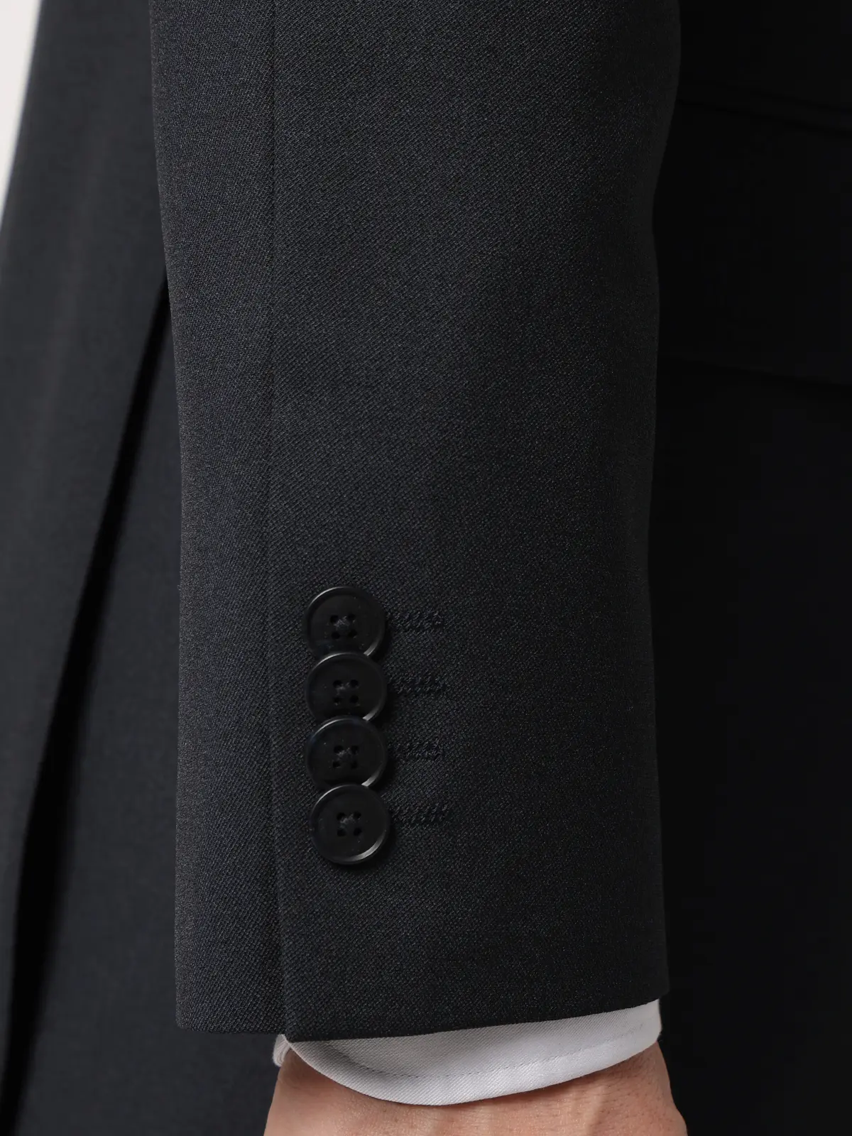 "超"伸びる最高スーツ／ウォッシャブル／ストレッチ／2つボタン／シャークスキン／CH25 ネイビー 体型（DROP):スリム　8DROP(YA体),身長:160cm