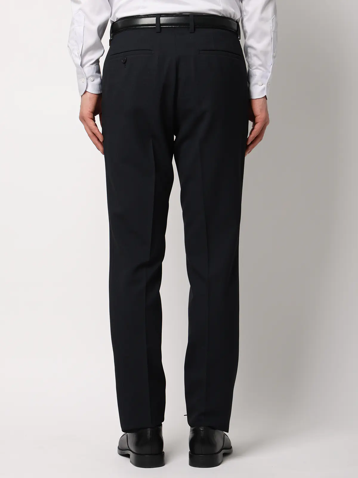 "超"伸びる最高スーツ／ウォッシャブル／ストレッチ／2つボタン／シャークスキン／CH25 ネイビー 体型（DROP):スリム　8DROP(YA体),身長:160cm