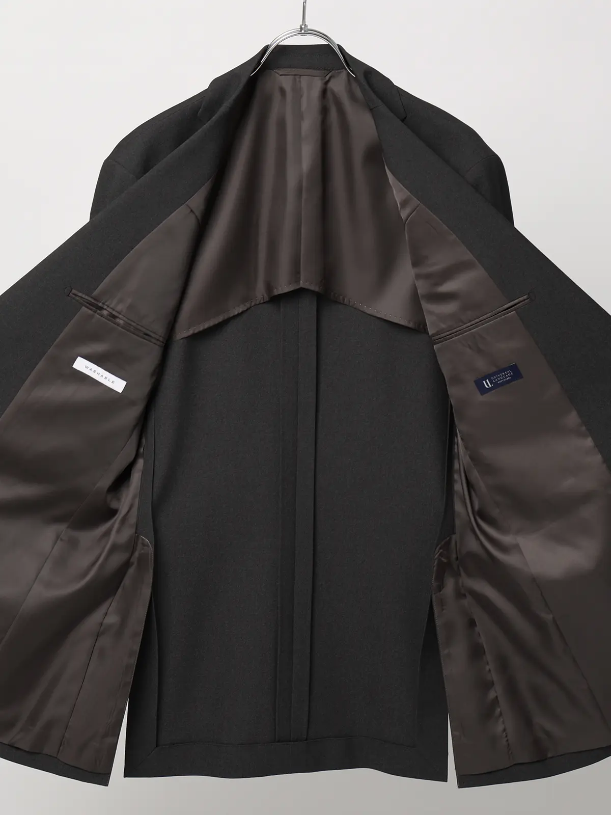 "超"伸びる最高スーツ／ウォッシャブル／ストレッチ／2つボタン／シャークスキン／CH25 グレー 体型（DROP):スリム　8DROP(YA体),身長:160cm