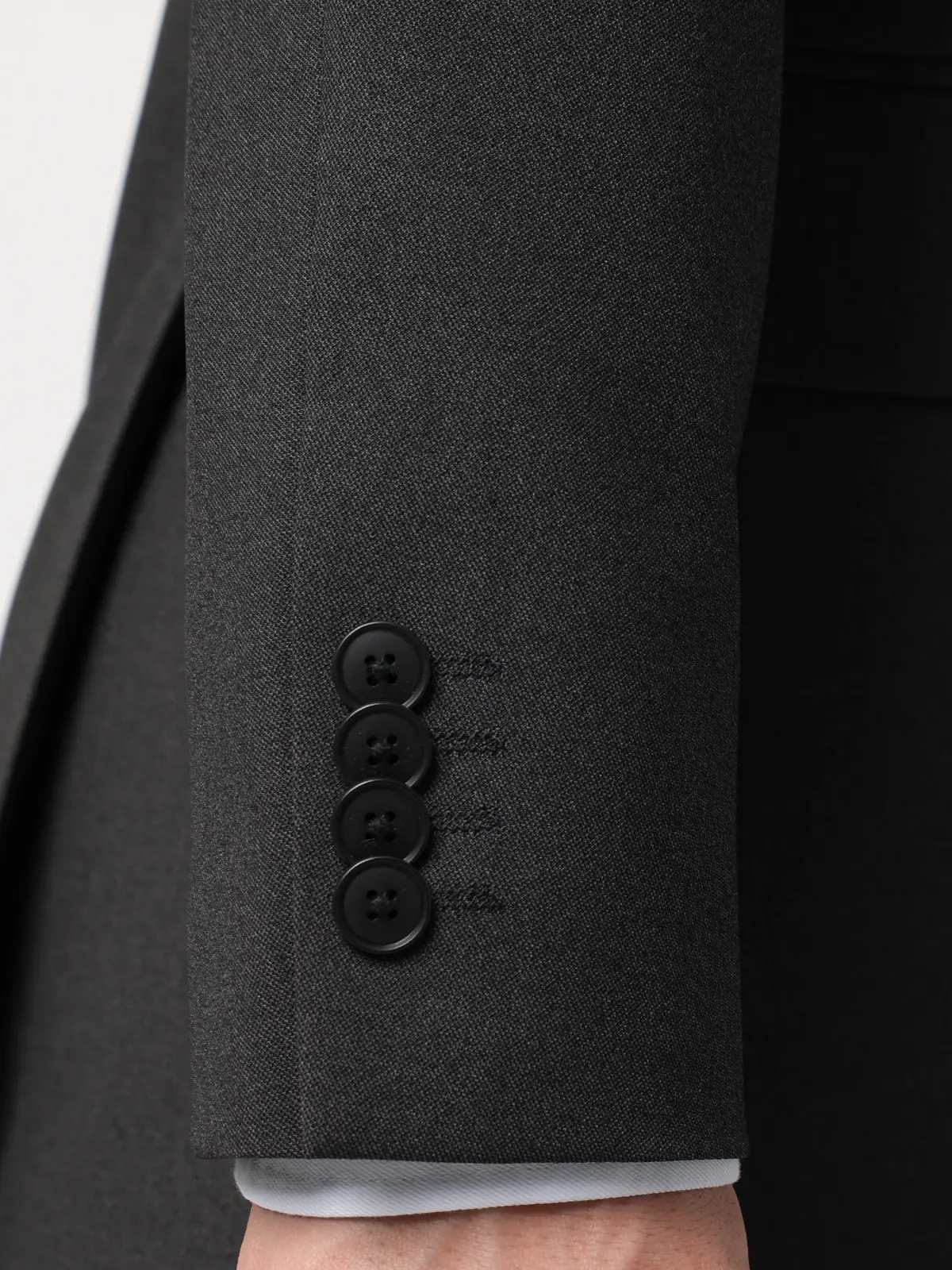 "超"伸びる最高スーツ／ウォッシャブル／ストレッチ／2つボタン／シャークスキン／CH25 グレー 体型（DROP):スリム　8DROP(YA体),身長:160cm