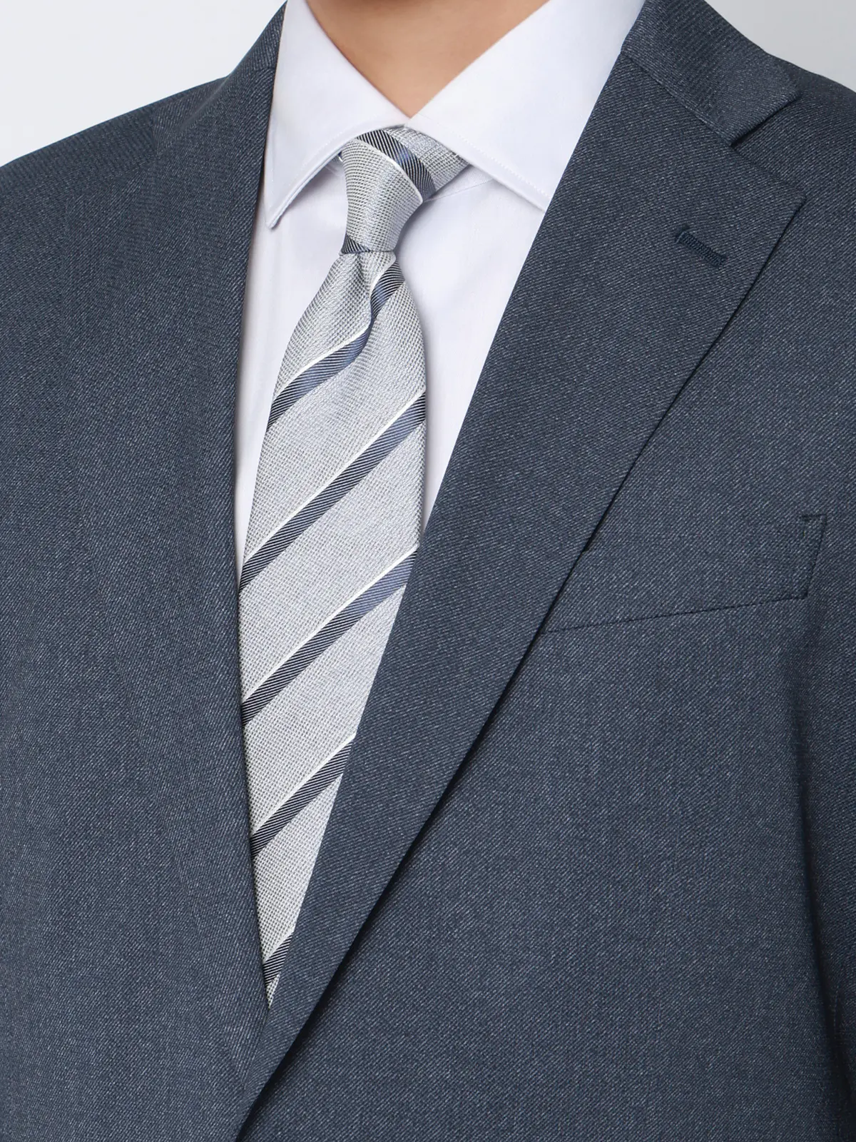 冷たいスーツ～Jersey～／ウォッシャブル／ストレッチ／接触冷感／2つボタン／無地／CH25 ブルー 体型（DROP):スリム　8DROP(YA体),身長:160cm