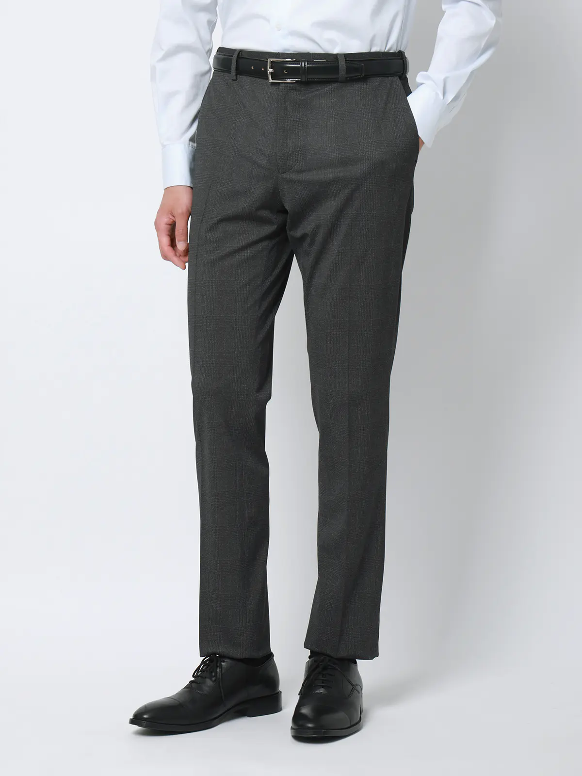 冷たいスーツ～Jersey～／ウォッシャブル／ストレッチ／接触冷感／2つボタン／CH25 グレー 体型（DROP):スリム　8DROP(YA体),身長:160cm