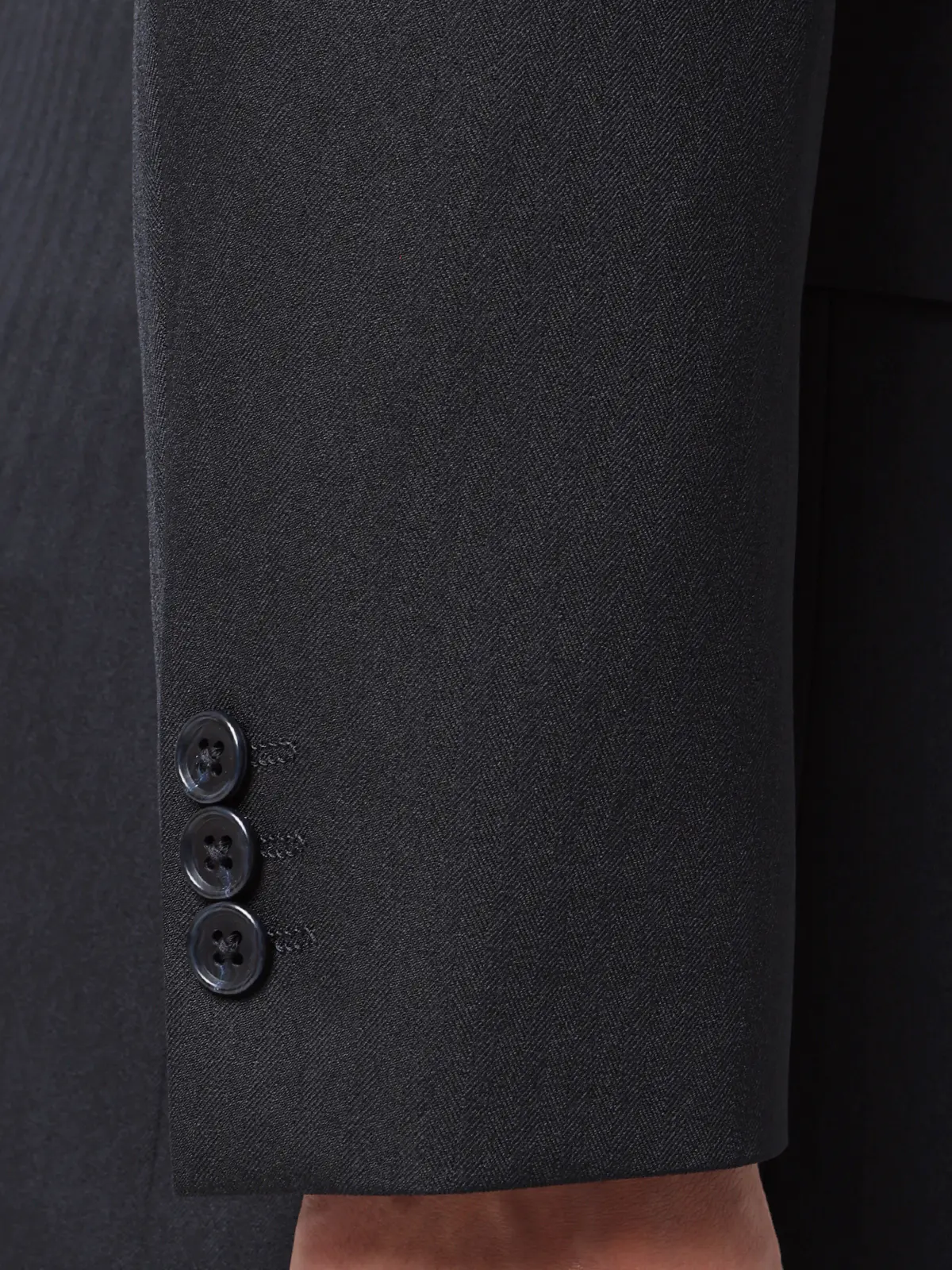 最高スーツ／ウォッシャブル／ストレッチ／2つボタン／ヘリンボーン／CH26 ネイビー 体型（DROP):ややがっしり　4DROP(AB体),身長:165cm