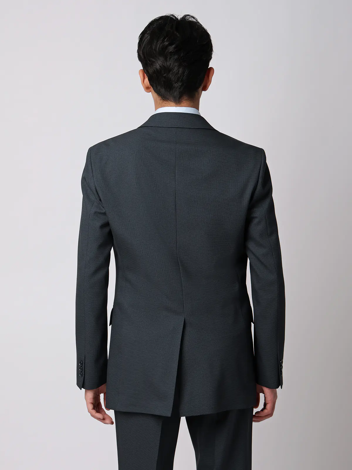最高スーツ/ウォッシャブル/ストレッチ/2つボタン/ハウンドトゥース/CH26 ネイビー 体型(DROP):スリム 8DROP(YA体),身長:160cm