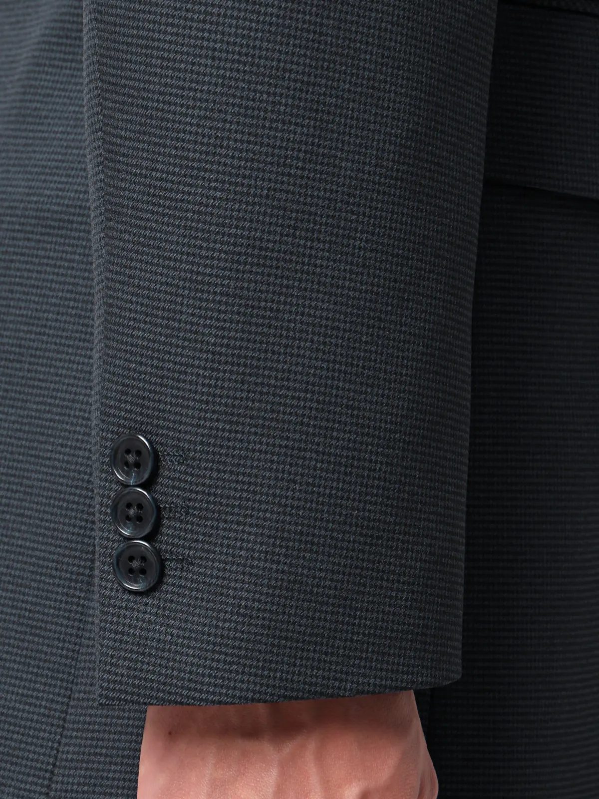 最高スーツ/ウォッシャブル/ストレッチ/2つボタン/ハウンドトゥース/CH26 ネイビー 体型(DROP):スリム 8DROP(YA体),身長:160cm