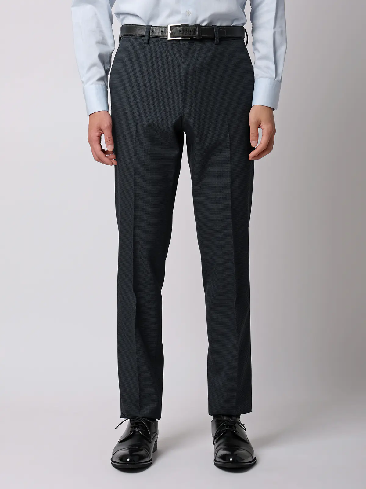 最高スーツ/ウォッシャブル/ストレッチ/2つボタン/ハウンドトゥース/CH26 ネイビー 体型(DROP):スリム 8DROP(YA体),身長:160cm