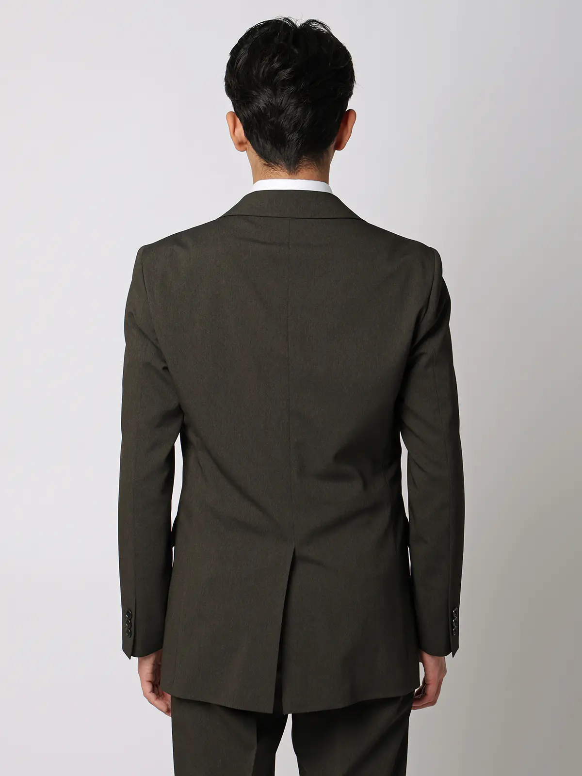 涼しい最高スーツ／ウォッシャブル／ストレッチ／接触冷感／2つボタン／無地／CH26 グリーン 体型（DROP):がっしり　2DROP(BE体),身長:165cm
