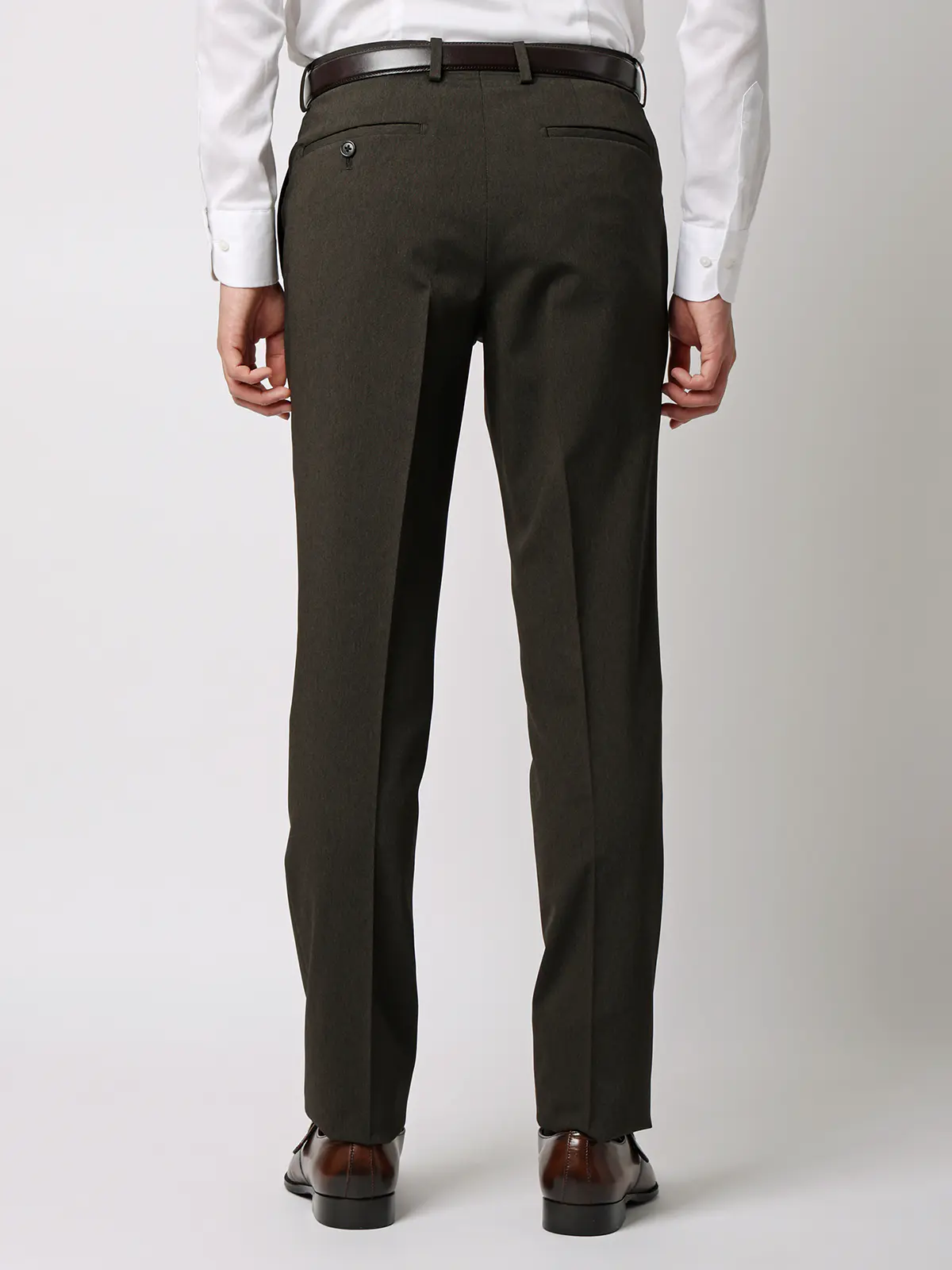 涼しい最高スーツ／ウォッシャブル／ストレッチ／接触冷感／2つボタン／無地／CH26 グリーン 体型（DROP):がっしり　2DROP(BE体),身長:165cm