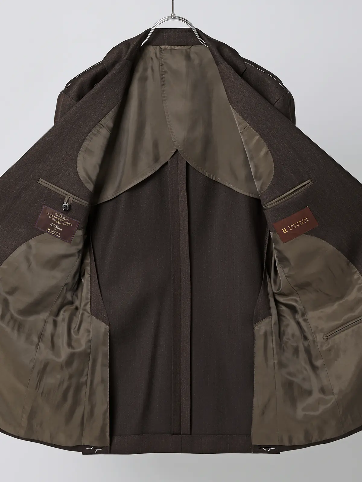 スーツ/2つボタン/CANONICO/21μPRUNELLE/無地/CH25 ブラウン 体型(DROP):スリム 8DROP(YA体),身長:160cm