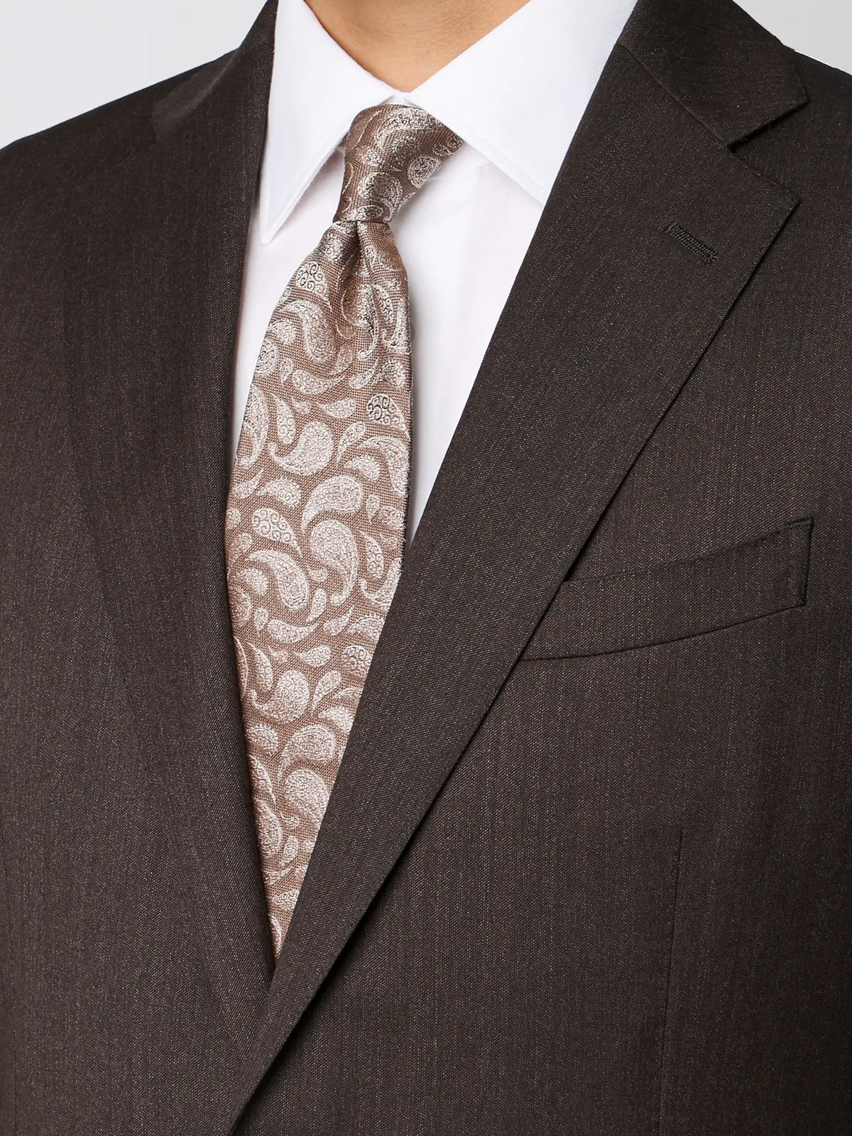 スーツ/2つボタン/CANONICO/21μPRUNELLE/無地/CH25 ブラウン 体型(DROP):スリム 8DROP(YA体),身長:160cm