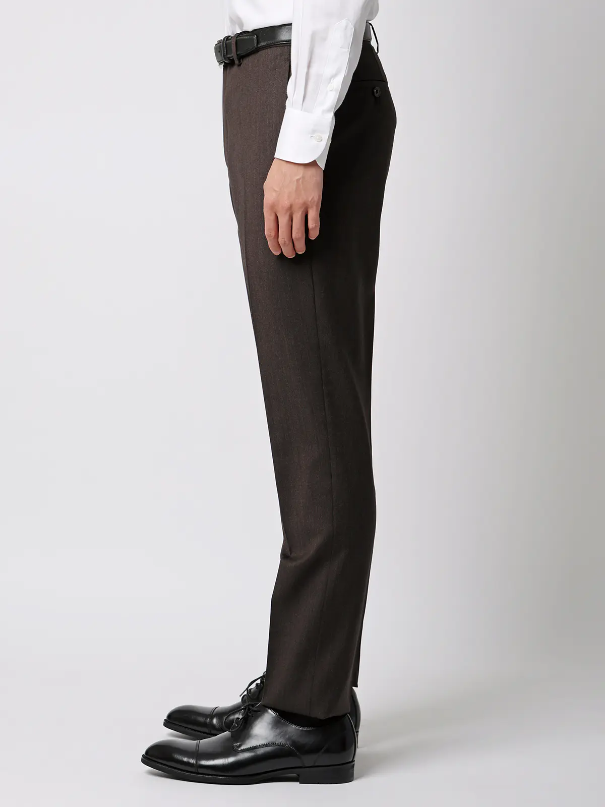 スーツ/2つボタン/CANONICO/21μPRUNELLE/無地/CH25 ブラウン 体型(DROP):スリム 8DROP(YA体),身長:160cm