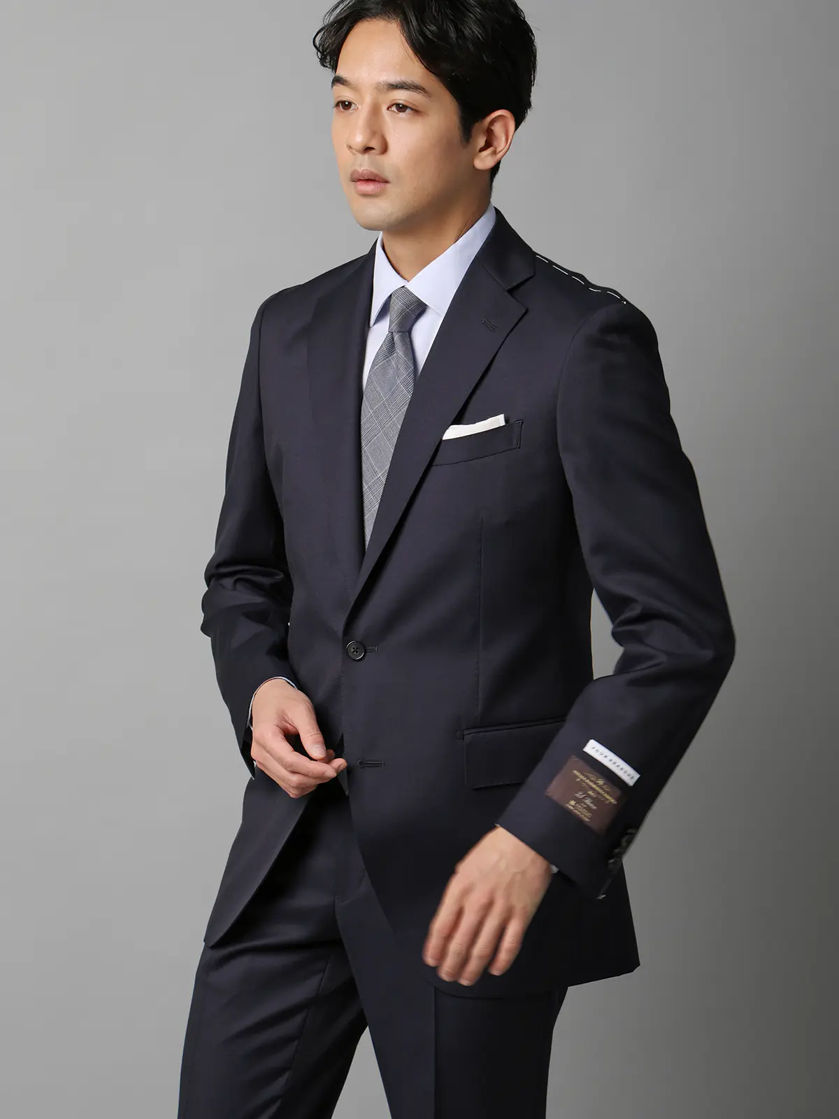 スーツ／2つボタン／CANONICO／21μPRUNELLE／無地／CH25 ネイビー 体型（DROP):スリム　8DROP(YA体),身長:160cm