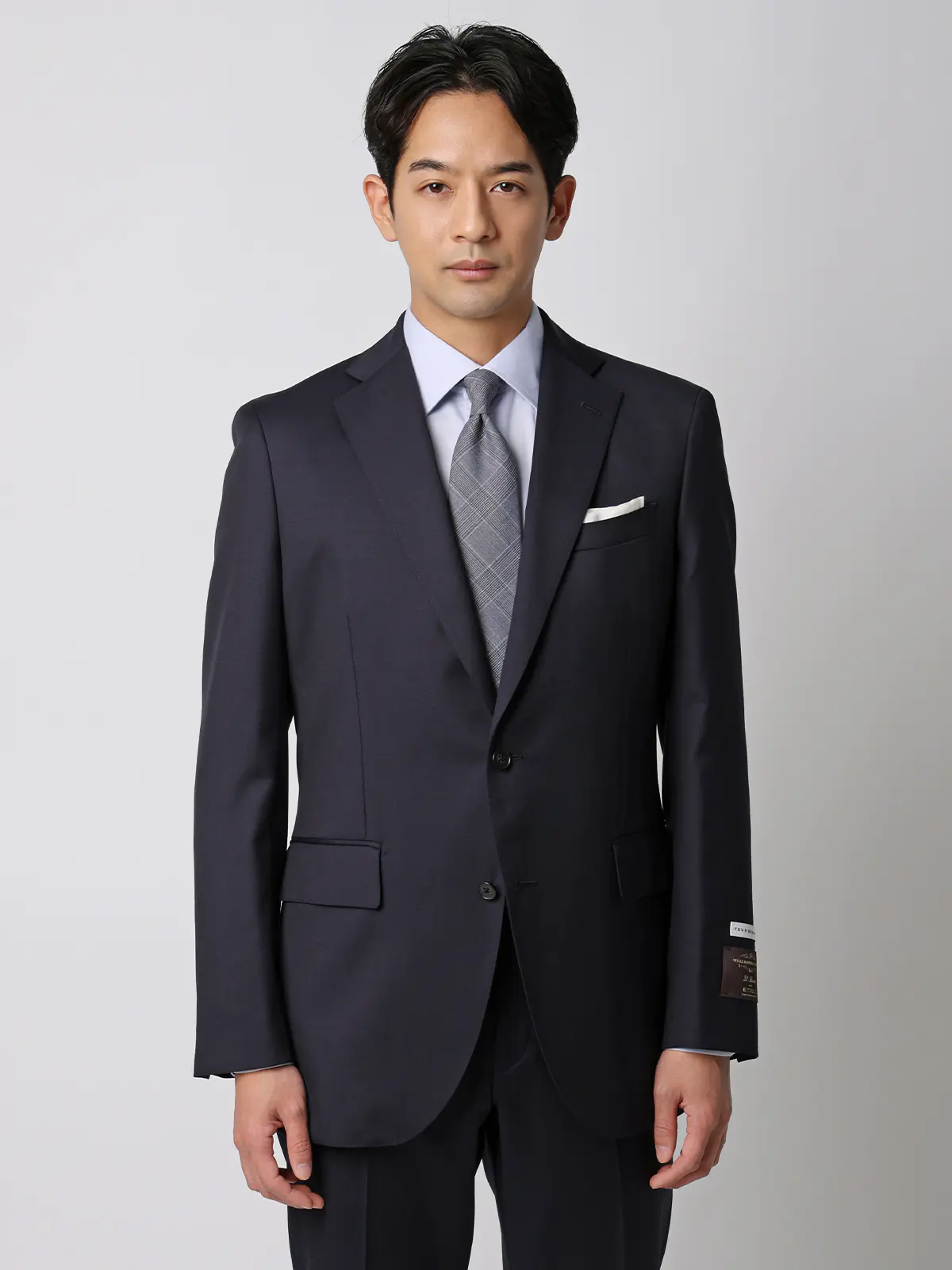 スーツ／2つボタン／CANONICO／21μPRUNELLE／無地／CH25 ネイビー 体型（DROP):スリム　8DROP(YA体),身長:160cm