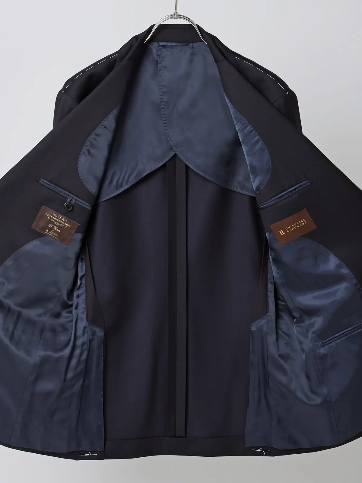 スーツ／2つボタン／CANONICO／21μPRUNELLE／無地／CH25 ネイビー 体型（DROP):スリム　8DROP(YA体),身長:160cm