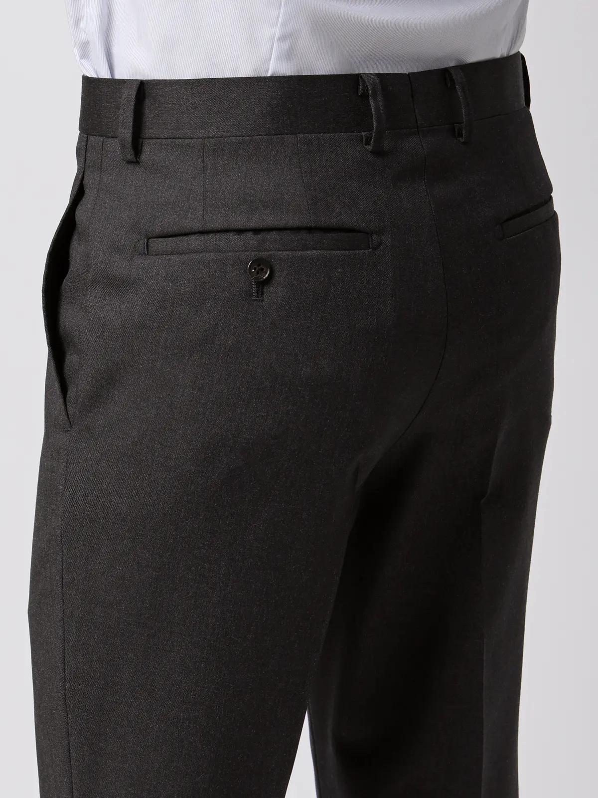 スーツ／2つボタン／CANONICO／21μPRUNELLE／無地／CH25 チャコール 体型（DROP):スリム　8DROP(YA体),身長:160cm