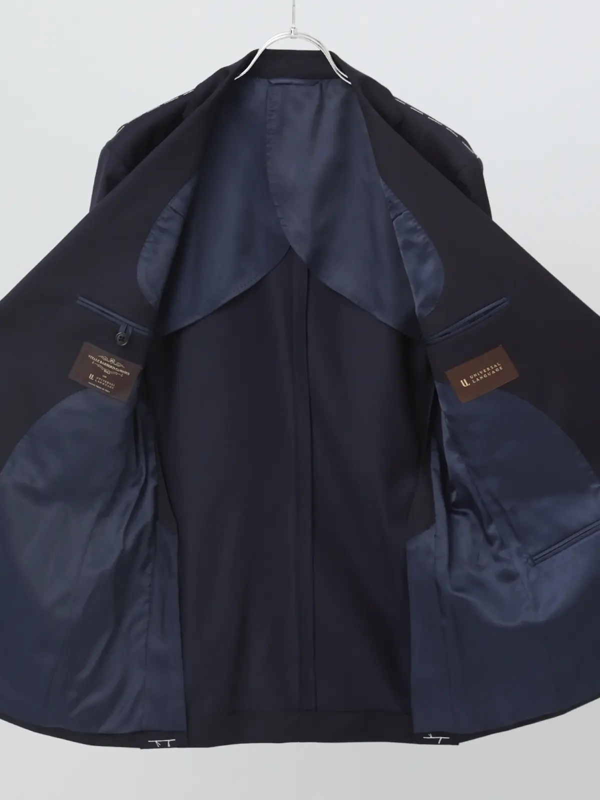 スーツ／2つボタン／CANONICO／21μPRUNELLE／無地／CH25 ネイビー 体型（DROP):がっしり　2DROP(BE体),身長:170cm