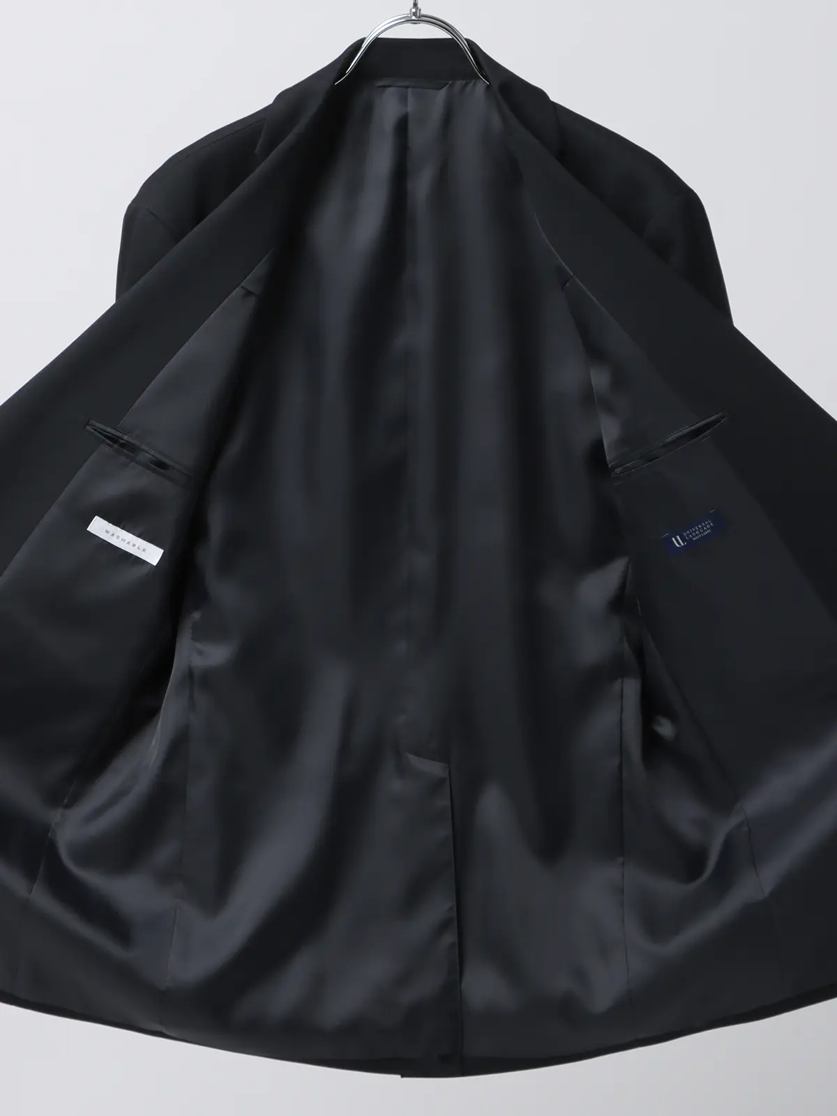 最高スーツ／ウォッシャブル／NON IRON／ストレッチ／2つボタン／ヘリンボーン／CH26 ネイビー系 体型（DROP):スリム　8DROP(YA体),身長:160cm