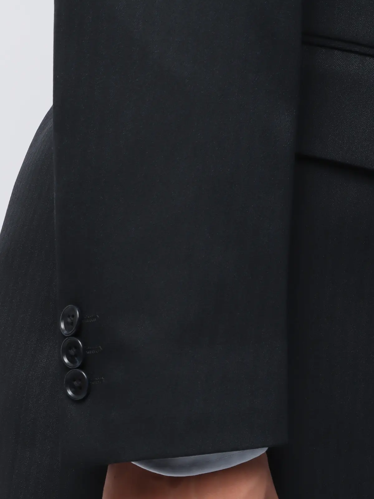 最高スーツ／ウォッシャブル／NON IRON／ストレッチ／2つボタン／ヘリンボーン／CH26 ネイビー系 体型（DROP):スリム　8DROP(YA体),身長:160cm