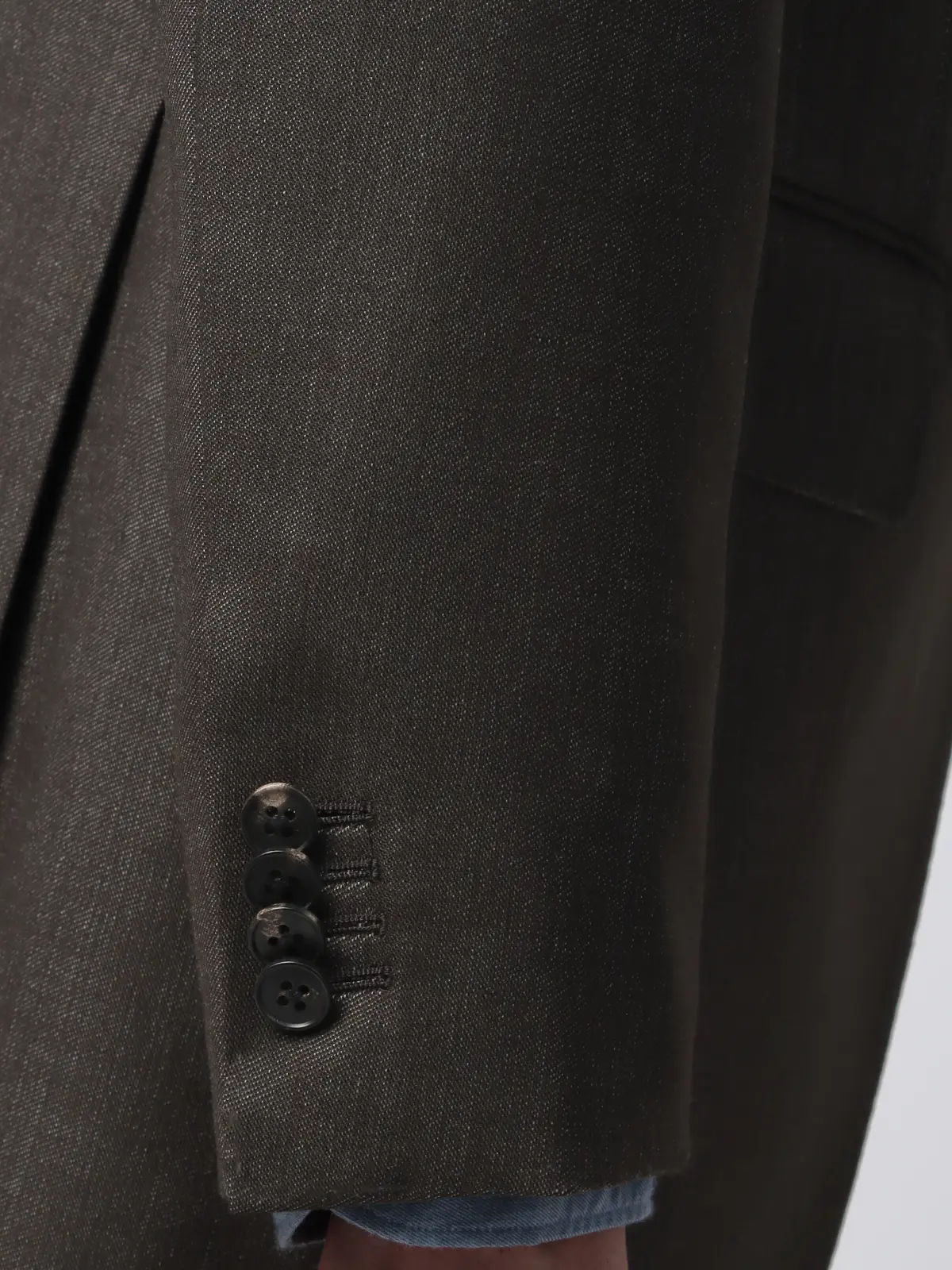 スーツ／2つボタン／尾州／HAND MADE／織柄／CH25 ブラウン系 体型（DROP):ややがっしり　4DROP(AB体),身長:180cm