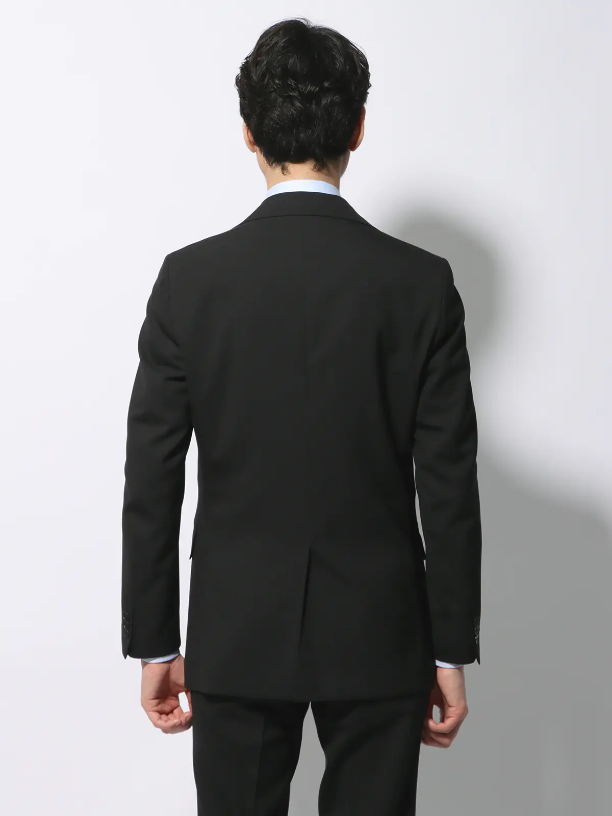 WEB限定/スーツ/ウォッシャブル/ストレッチ/2つボタン/ヘリンボーン/裾上げ済み ブラック 体型(DROP):普通 6DROP(A体),身長:165cm