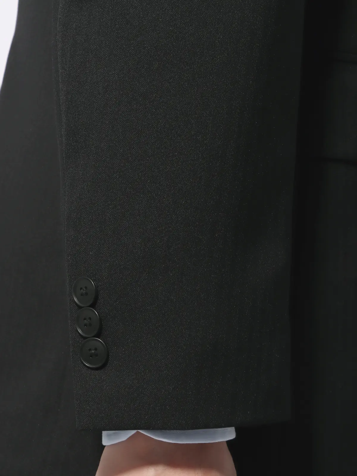 WEB限定/スーツ/ウォッシャブル/ストレッチ/2つボタン/ヘリンボーン/裾上げ済み ブラック 体型(DROP):普通 6DROP(A体),身長:165cm