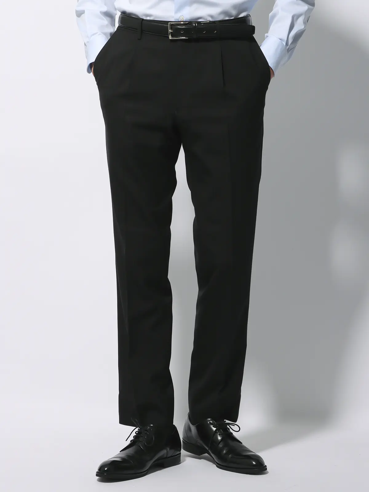 WEB限定/スーツ/ウォッシャブル/ストレッチ/2つボタン/ヘリンボーン/裾上げ済み ブラック 体型(DROP):普通 6DROP(A体),身長:165cm