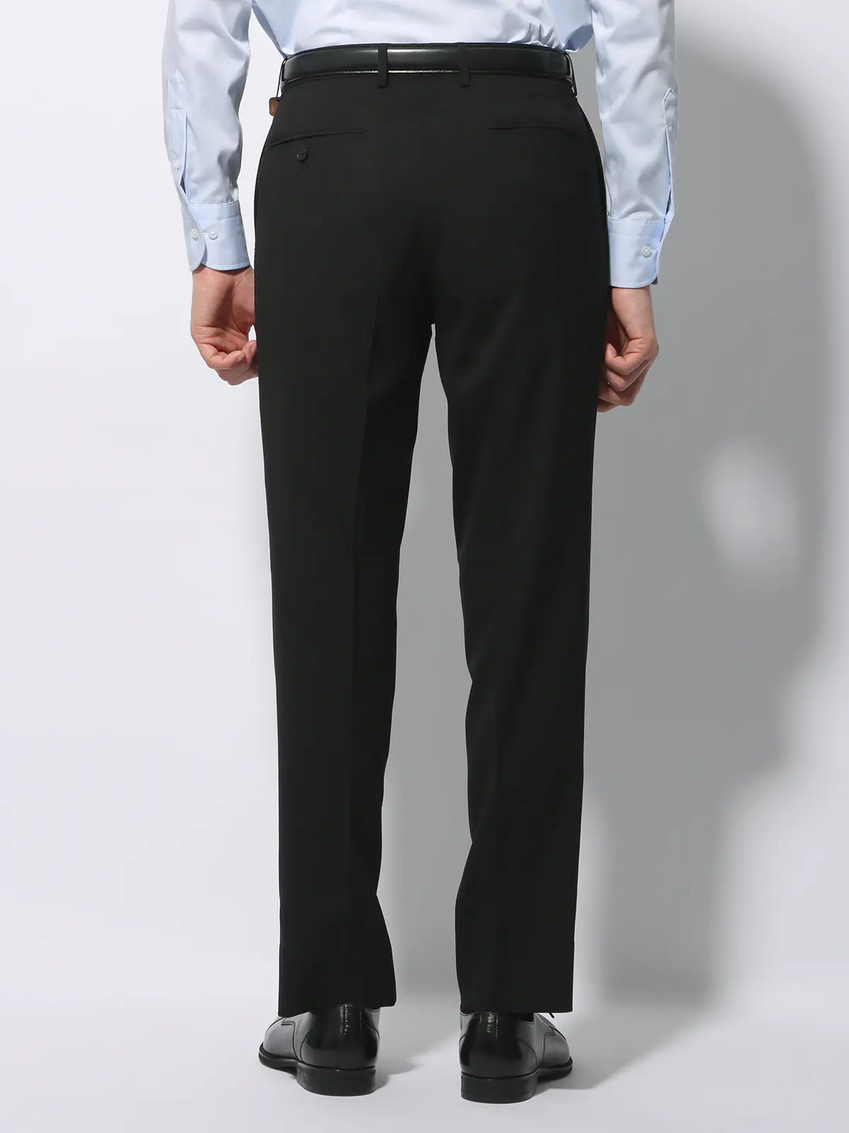 WEB限定/スーツ/ウォッシャブル/ストレッチ/2つボタン/ヘリンボーン/裾上げ済み ブラック 体型(DROP):普通 6DROP(A体),身長:165cm