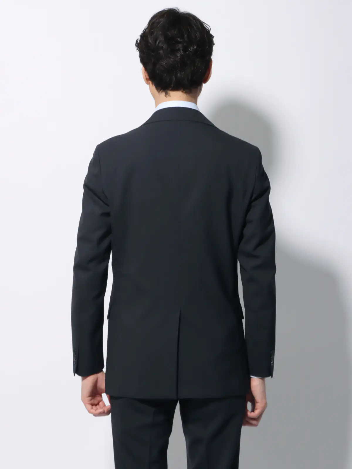 WEB限定/スーツ/ウォッシャブル/ストレッチ/2つボタン/ヘリンボーン/裾上げ済み ネイビー 体型(DROP):スリム 8DROP(YA体),身長:165cm