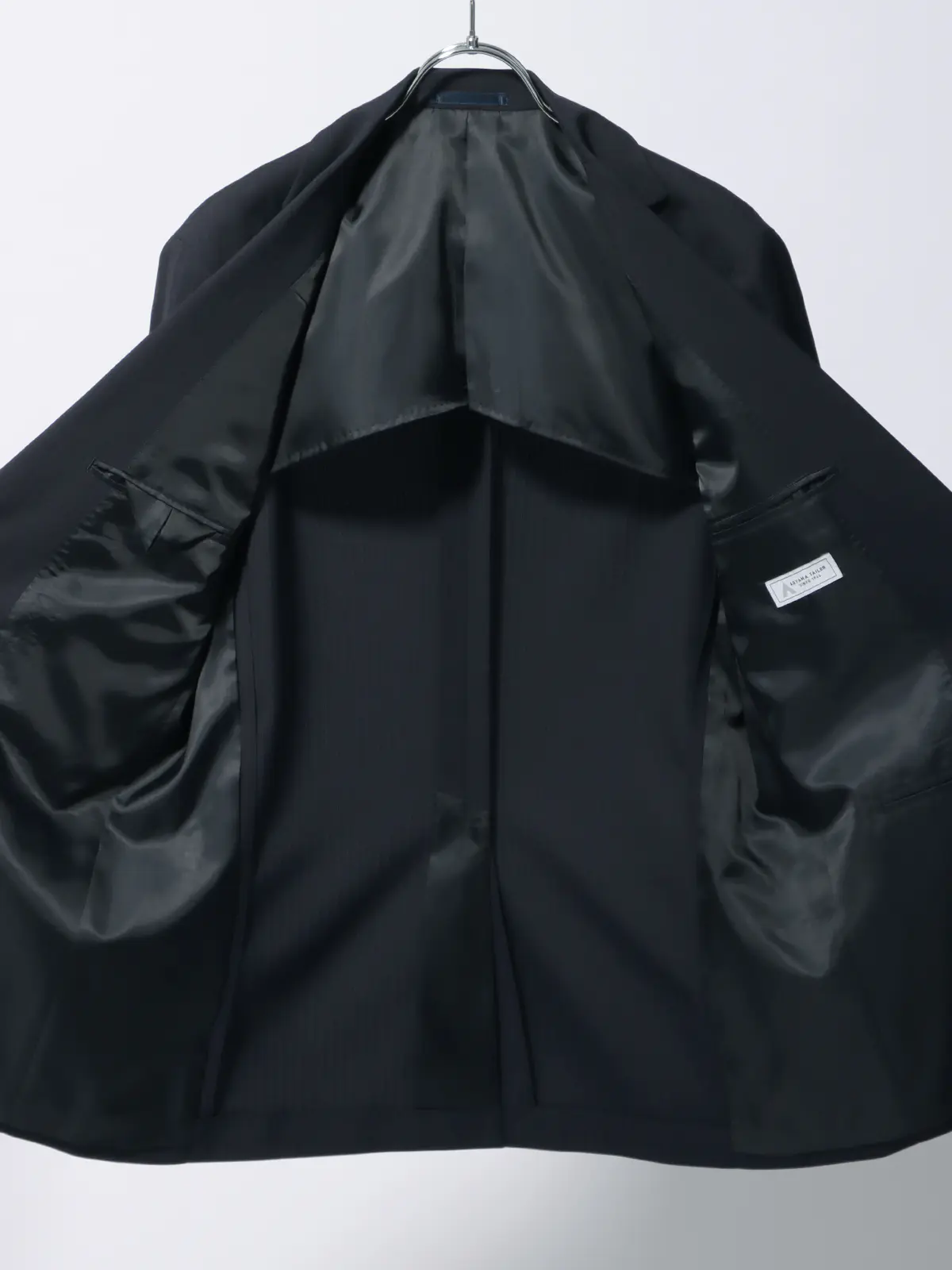 WEB限定/スーツ/ウォッシャブル/ストレッチ/2つボタン/ヘリンボーン/裾上げ済み ネイビー 体型(DROP):スリム 8DROP(YA体),身長:165cm