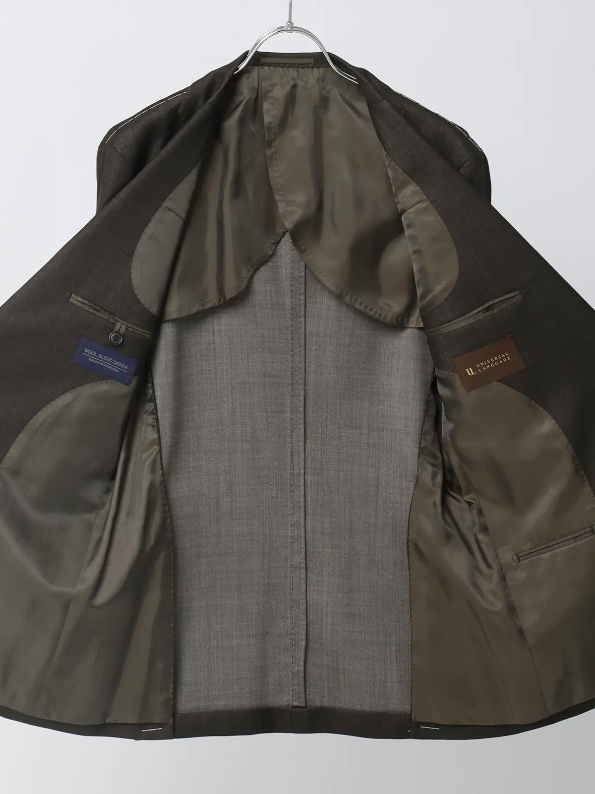 スーツ／ストレッチ／2つボタン／HAND MADE／織柄／CH25 ブラウン 体型（DROP):普通　6DROP(A体),身長:170cm