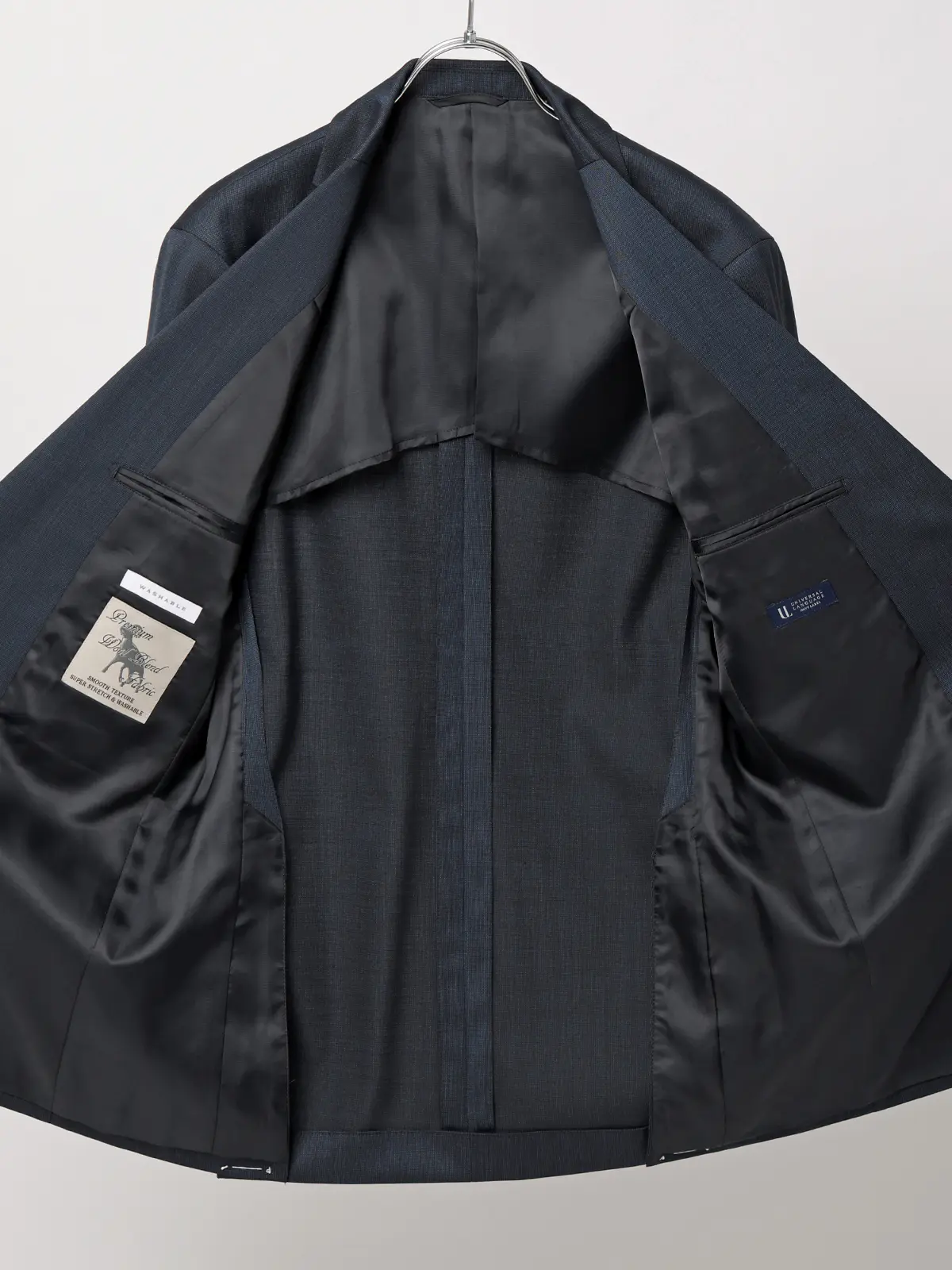 スーツ／ウォッシャブル／2つボタン／Premium Wool Blend／ピンヘッド／CH25 ブルー 体型（DROP):スリム　8DROP(YA体),身長:160cm