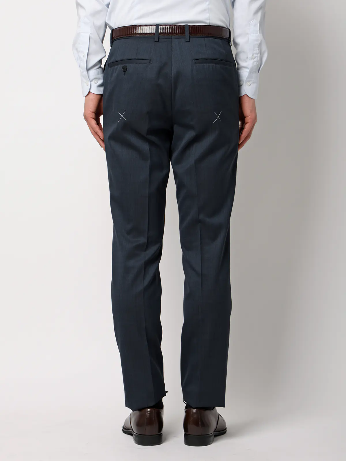 スーツ／ウォッシャブル／2つボタン／Premium Wool Blend／ピンヘッド／CH25 ブルー 体型（DROP):スリム　8DROP(YA体),身長:160cm