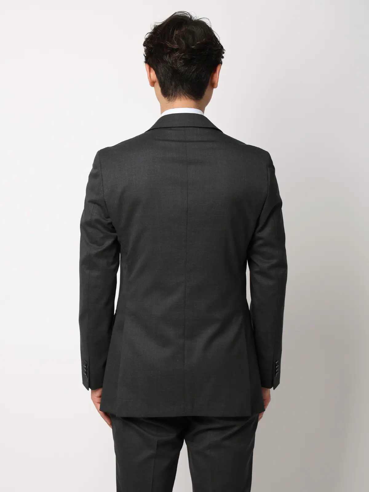 スーツ／ウォッシャブル／2つボタン／Premium Wool Blend／無地／CH25 チャコール 体型（DROP):スリム　8DROP(YA体),身長:160cm