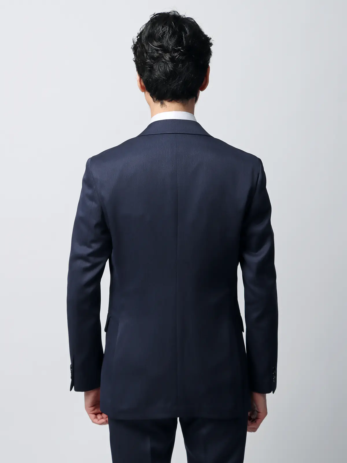 WEB限定／スーツ／ウォッシャブル／ストレッチ／2つボタン／マイクロパターン／CH27 ネイビー 体型（DROP):スリム　8DROP(YA体),身長:160cm