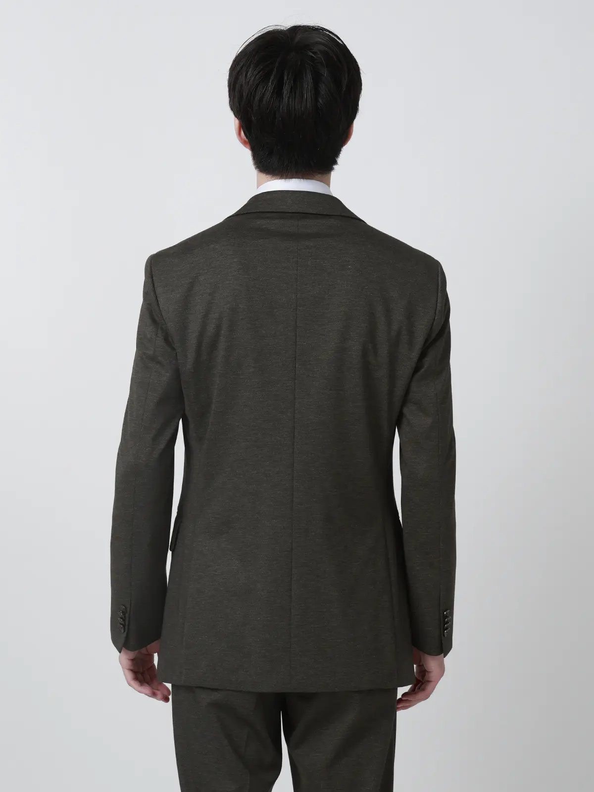 伸びるスーツ~Jersey~/ウォッシャブル/ストレッチ/2つボタン/織柄/CH25 ブラウン 体型(DROP):スリム 8DROP(YA体),身長:170cm