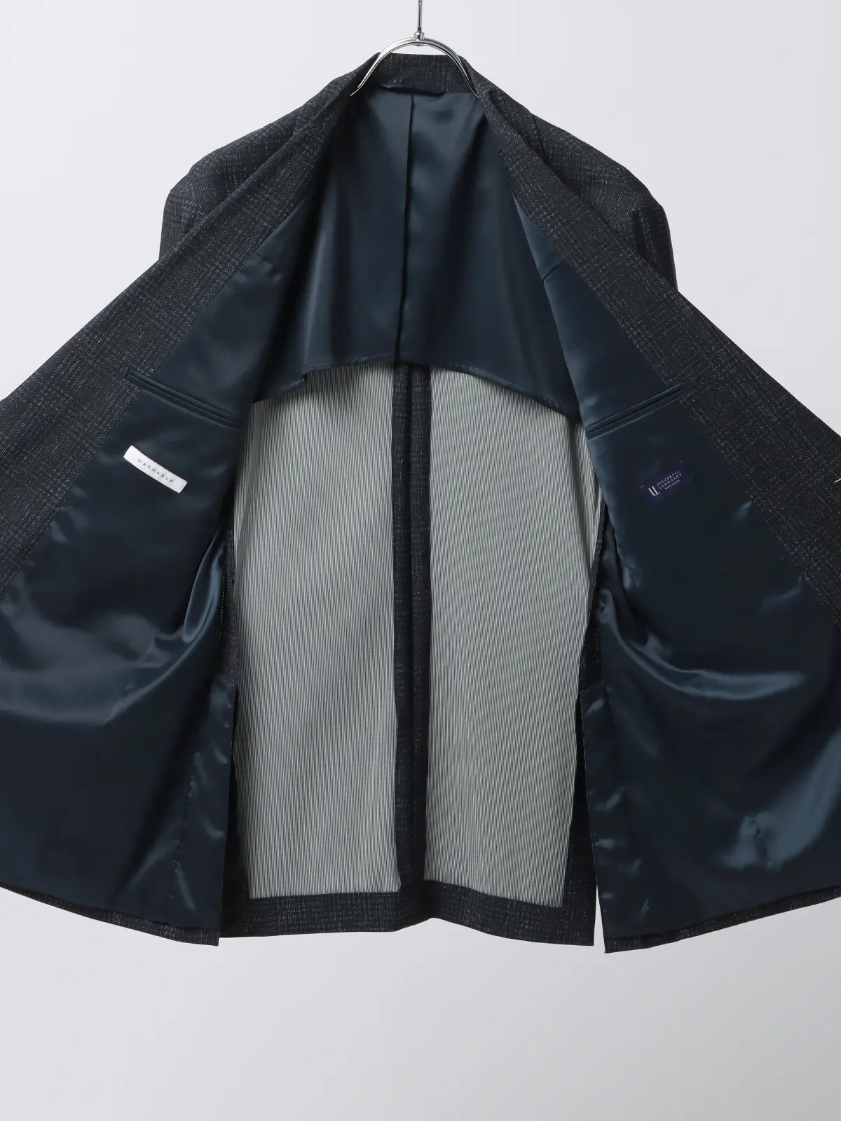 冷たいスーツ～Jersey～／ウォッシャブル／ストレッチ／2つボタン／グレンチェック／CH27 ネイビー系 体型（DROP):スリム　8DROP(YA体),身長:160cm