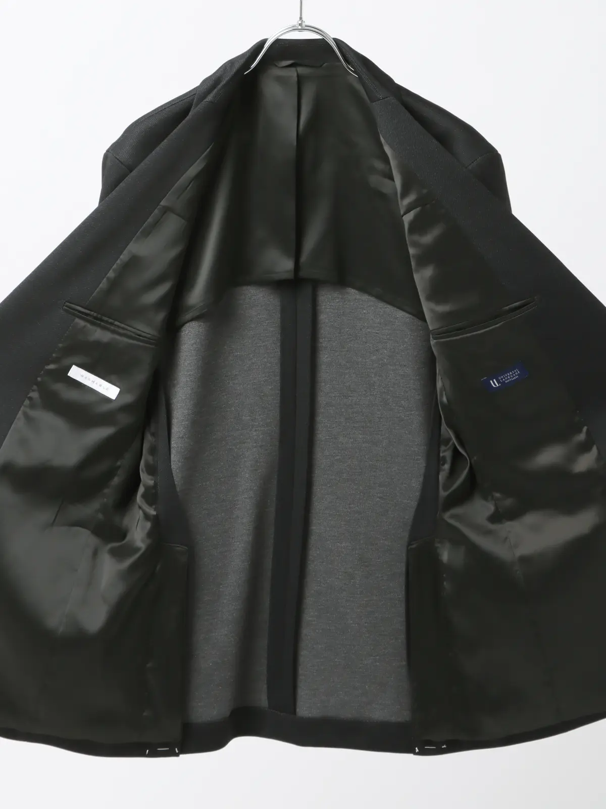 伸びるスーツ～Jersey～／ウォッシャブル／ストレッチ／2つボタン／無地／CH27 グレー 体型（DROP):がっしり　2DROP(BE体),身長:165cm
