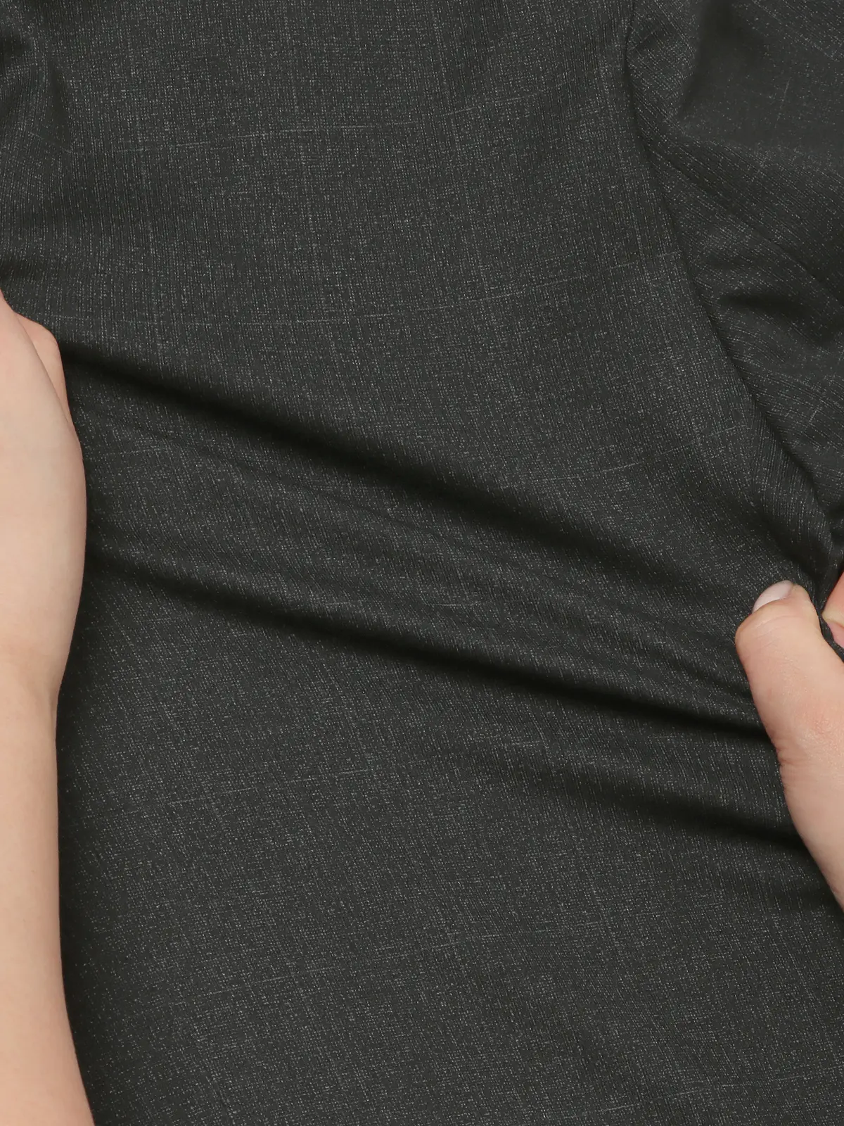 伸びるスーツ～Jersey～／ウォッシャブル／ストレッチ／2つボタン／ウインドーペーン／CH27 グレー系 体型（DROP):がっしり　2DROP(BE体),身長:185cm