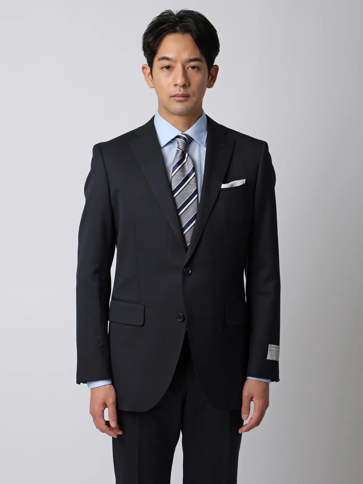 スーツ/ツーパンツ/ウォッシャブル/ストレッチ/2つボタン/無地/CH22 ネイビー 体型(DROP):スリム 8DROP(YA体),身長:160cm