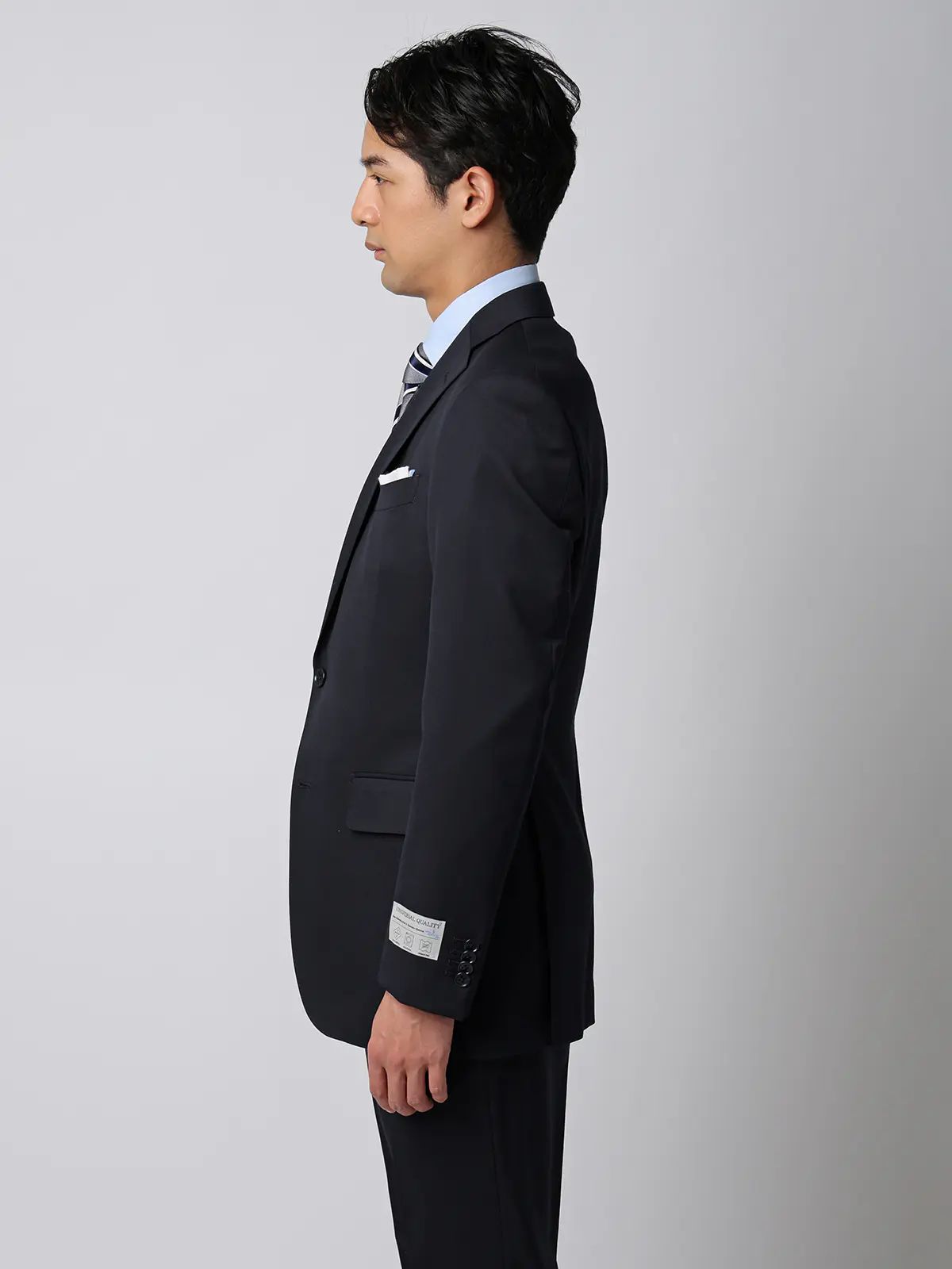 スーツ/ツーパンツ/ウォッシャブル/ストレッチ/2つボタン/無地/CH22 ネイビー 体型(DROP):スリム 8DROP(YA体),身長:160cm