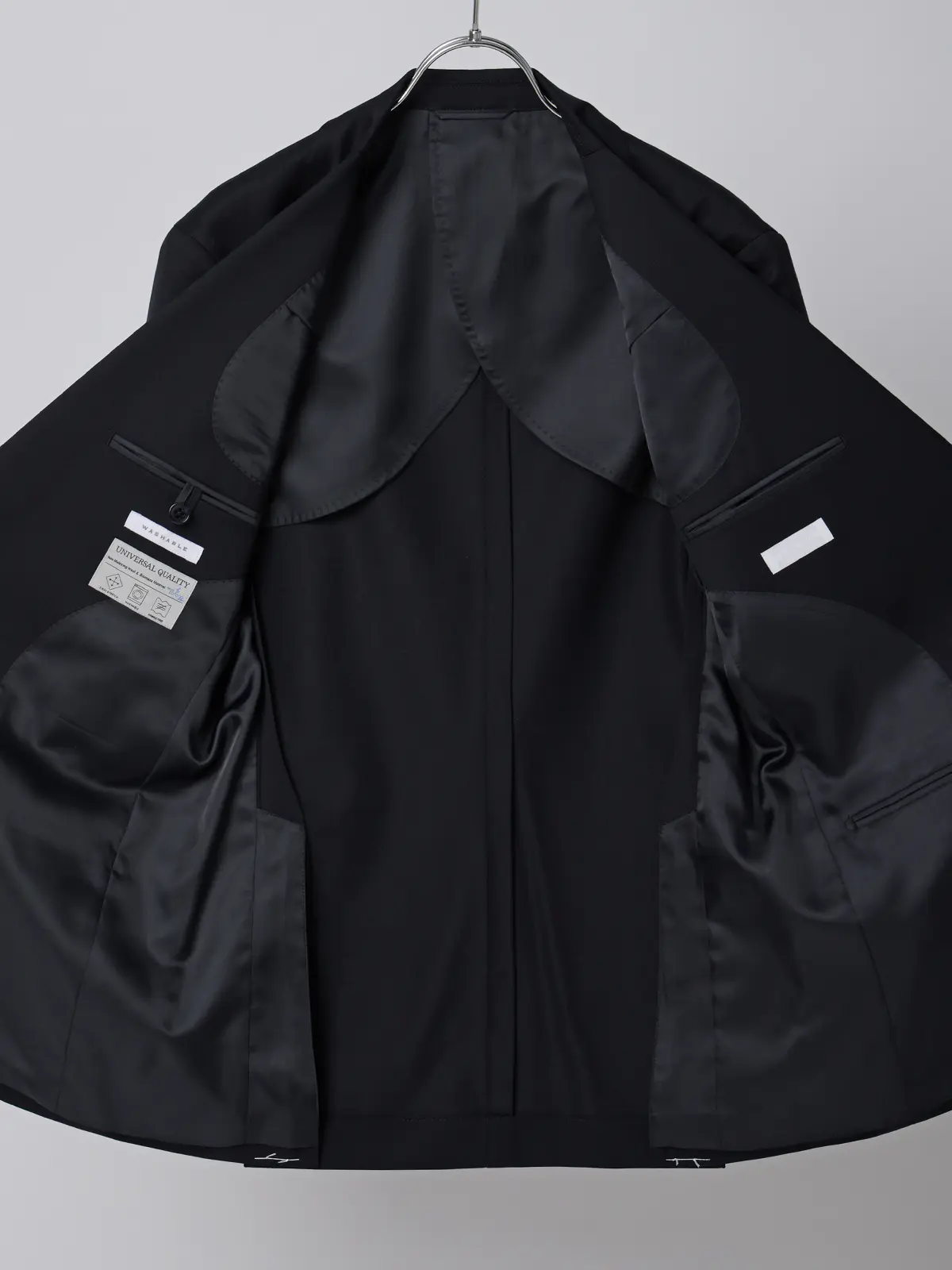 スーツ/ツーパンツ/ウォッシャブル/ストレッチ/2つボタン/無地/CH22 ネイビー 体型(DROP):スリム 8DROP(YA体),身長:160cm