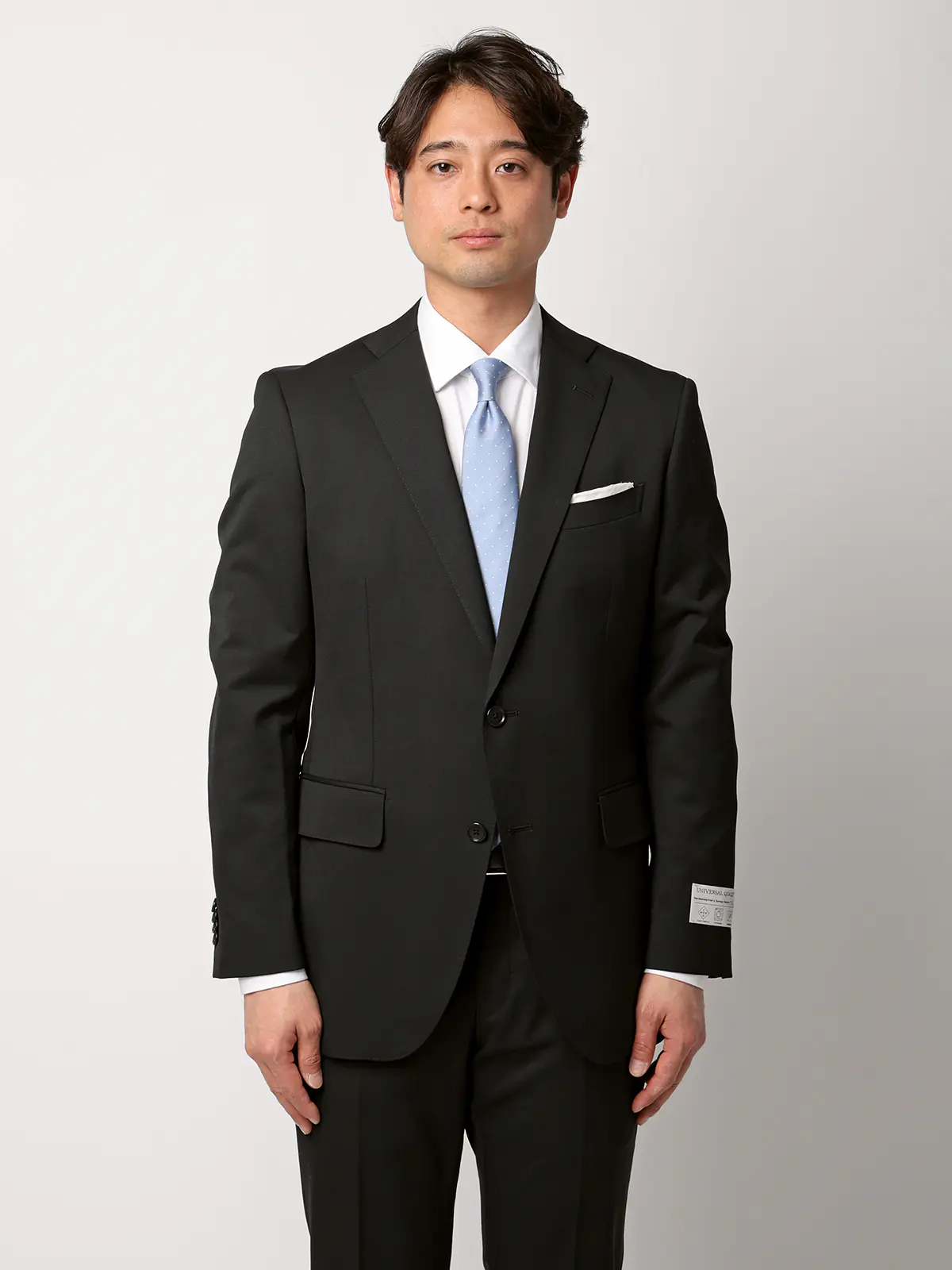 スーツ/ツーパンツ/ウォッシャブル/ストレッチ/2つボタン/無地/CH22 ブラック 体型(DROP):スリム 8DROP(YA体),身長:160cm