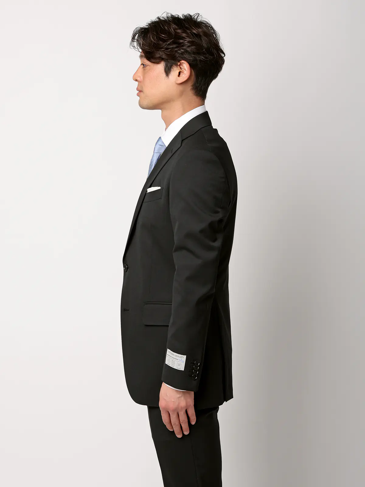 スーツ/ツーパンツ/ウォッシャブル/ストレッチ/2つボタン/無地/CH22 ブラック 体型(DROP):スリム 8DROP(YA体),身長:160cm