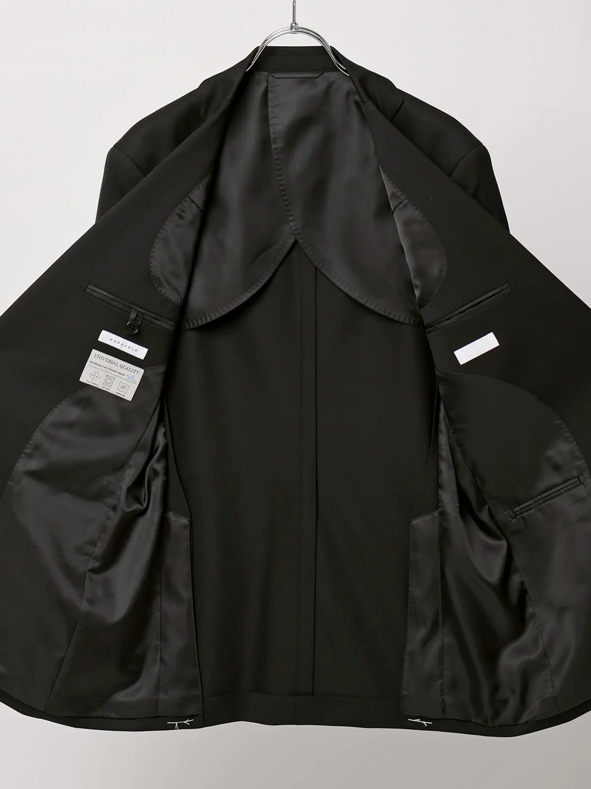 スーツ/ツーパンツ/ウォッシャブル/ストレッチ/2つボタン/無地/CH22 ブラック 体型(DROP):スリム 8DROP(YA体),身長:160cm